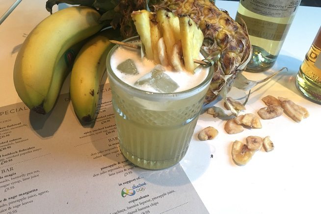 copacabana olympic cocktail at drake & morgan